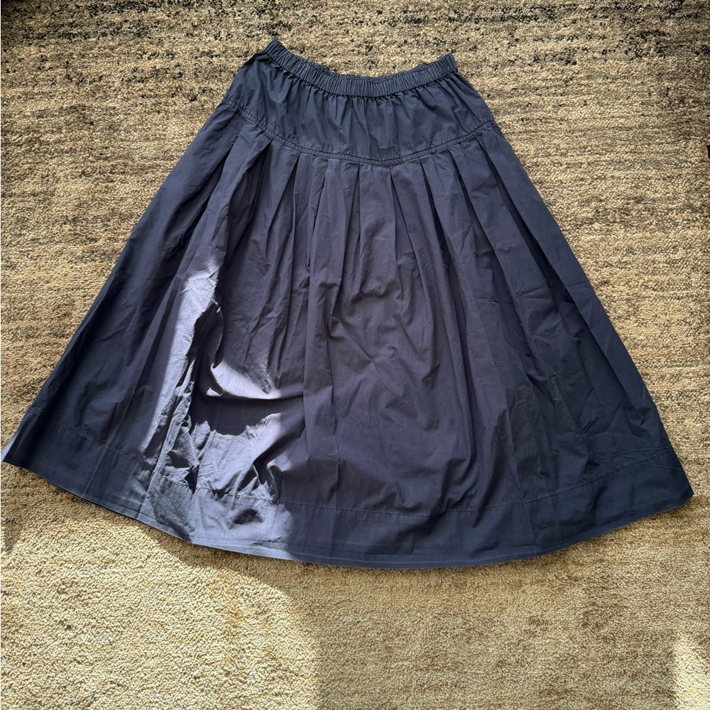 Alex Mill Paper Poplin Pull-On Midi Skirt - Picture 6 of 8